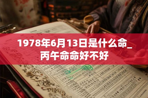 1978年6月13日是什么命_丙午命命好不好