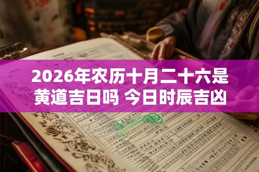 2026年农历十月二十六是黄道吉日吗 今日时辰吉凶