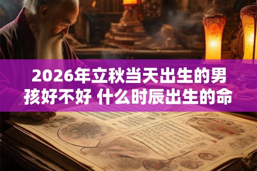 2026年立秋当天出生的男孩好不好 什么时辰出生的命好