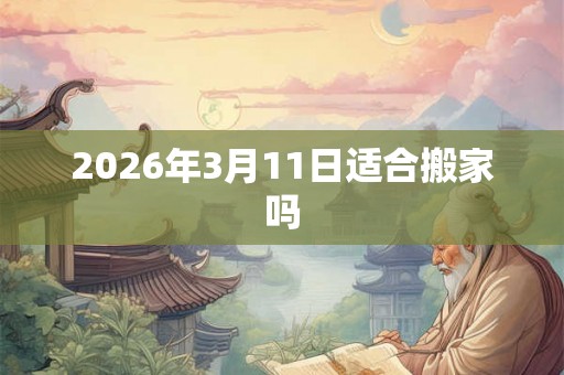 2026年3月11日适合搬家吗