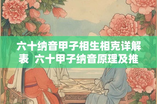 六十纳音甲子相生相克详解表  六十甲子纳音原理及推算方法