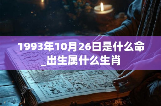 1993年10月26日是什么命_出生属什么生肖