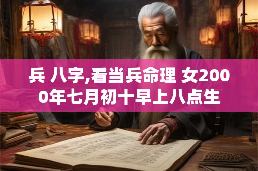 兵 八字,看当兵命理 女2000年七月初十早上八点生