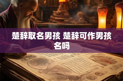 楚辞取名男孩 楚辞可作男孩名吗