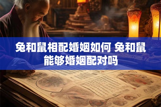 兔和鼠相配婚姻如何 兔和鼠能够婚姻配对吗