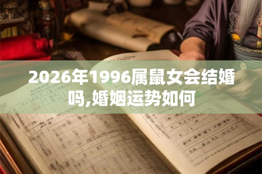 2026年1996属鼠女会结婚吗,婚姻运势如何
