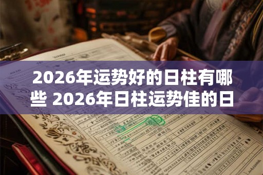 2026年运势好的日柱有哪些 2026年日柱运势佳的日期有哪些