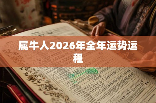 属牛人2026年全年运势运程 属牛人2026年全年运势运程