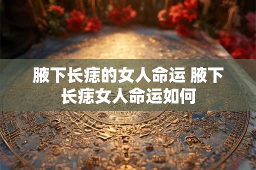 腋下长痣的女人命运 腋下长痣女人命运如何