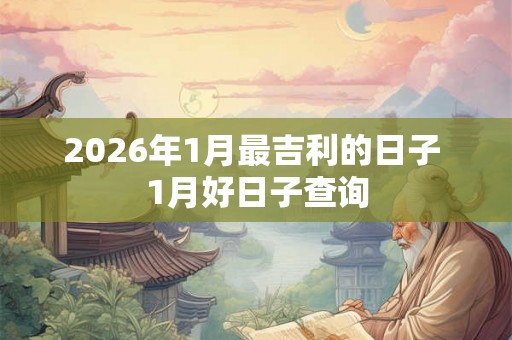 2026年1月最吉利的日子 1月好日子查询