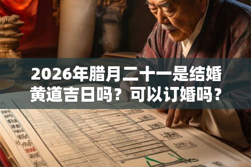 2026年腊月二十一是结婚黄道吉日吗？可以订婚吗？