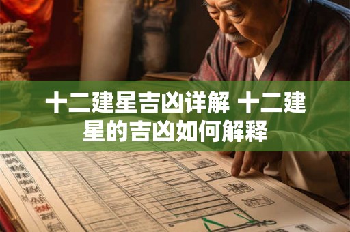 十二建星吉凶详解 十二建星的吉凶如何解释