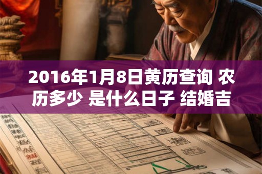 2016年1月8日黄历查询 农历多少 是什么日子 结婚吉时