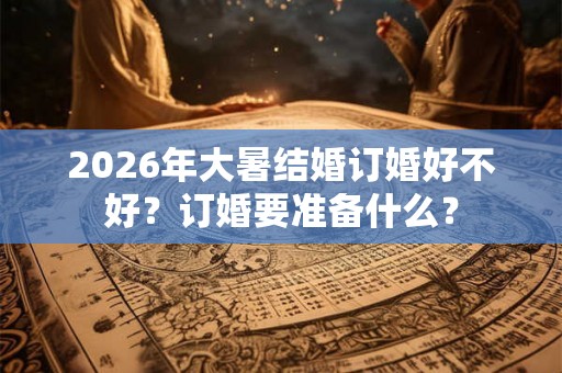 2026年大暑结婚订婚好不好?订婚要准备什么? 2026年大暑结婚订婚好不好?订婚要准备什么?