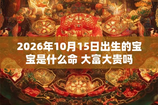 2026年10月15日出生的宝宝是什么命 大富大贵吗 2026年10月15日出生的宝宝是什么命 大富大贵吗