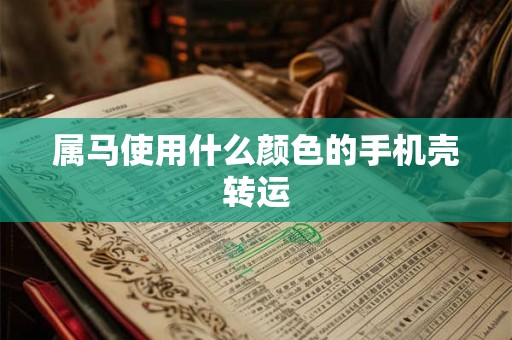 属马使用什么颜色的手机壳转运