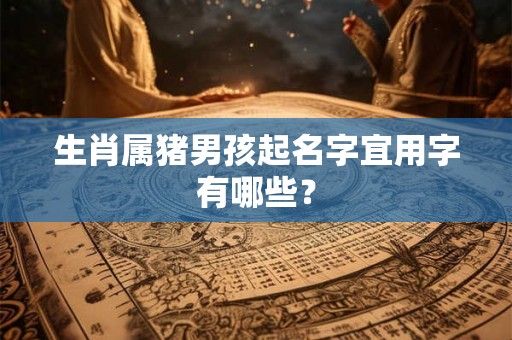生肖属猪男孩起名字宜用字有哪些？