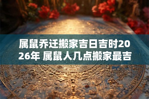 属鼠乔迁搬家吉日吉时2026年 属鼠人几点搬家最吉利