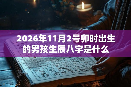 2026年11月2号卯时出生的男孩生辰八字是什么