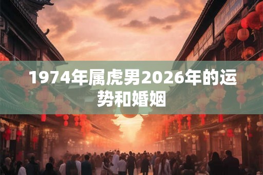 1974年属虎男2026年的运势和婚姻