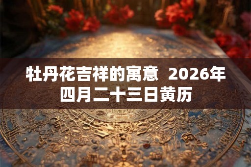 牡丹花吉祥的寓意 2026年四月二十三日黄历 牡丹花吉祥的寓意 2026年四月二十三日黄历