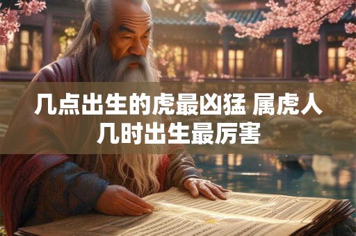 几点出生的虎最凶猛 属虎人几时出生最厉害 几点出生的虎最凶猛 属虎人几时出生最厉害