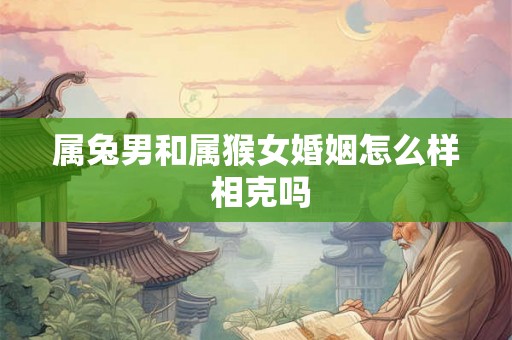 属兔男和属猴女婚姻怎么样 相克吗