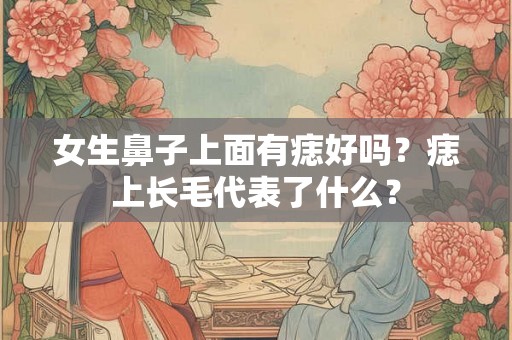 女生鼻子上面有痣好吗？痣上长毛代表了什么？