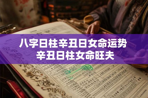 八字日柱辛丑日女命运势  辛丑日柱女命旺夫