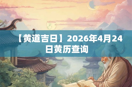 【黄道吉日】2026年4月24日黄历查询