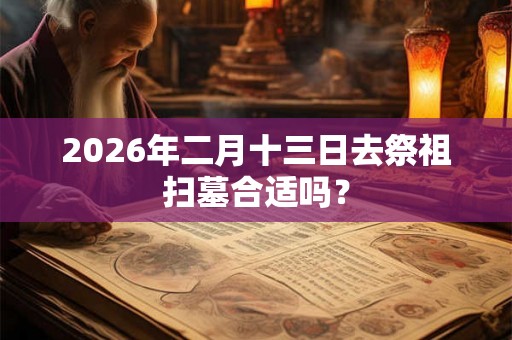 2026年二月十三日去祭祖扫墓合适吗？
