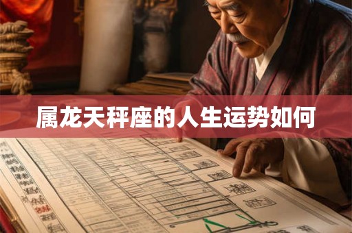 属龙天秤座的人生运势如何