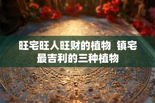 旺宅旺人旺财的植物  镇宅最吉利的三种植物