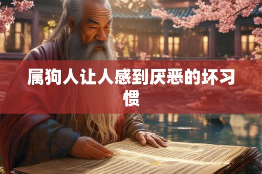 属狗人让人感到厌恶的坏习惯