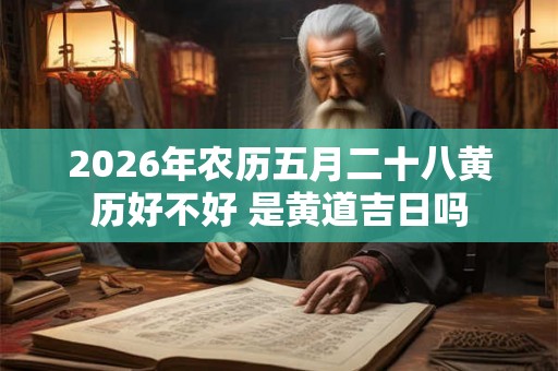 2026年农历五月二十八黄历好不好 是黄道吉日吗