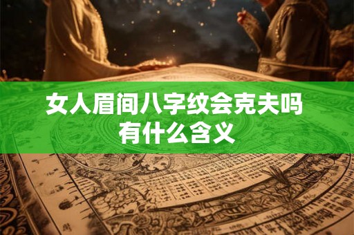 女人眉间八字纹会克夫吗 有什么含义