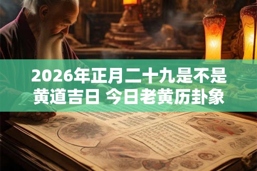 2026年正月二十九是不是黄道吉日 今日老黄历卦象 2026年正月二十九是不是黄道吉日 今日老黄历卦象