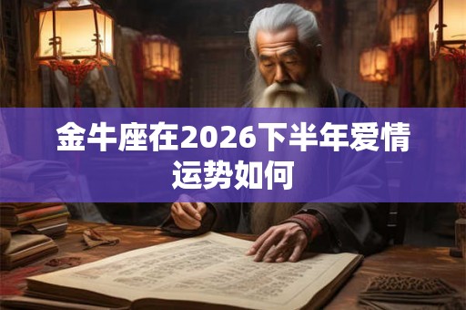 金牛座在2026下半年爱情运势如何