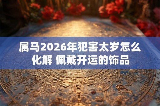 属马2026年犯害太岁怎么化解 佩戴开运的饰品