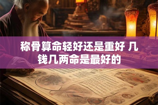 称骨算命轻好还是重好 几钱几两命是最好的