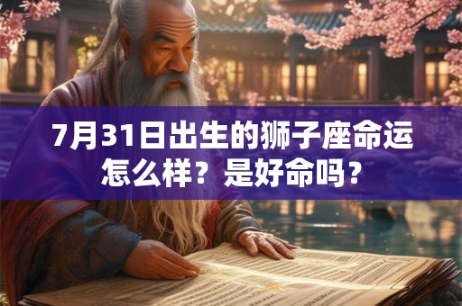 7月31日出生的狮子座命运怎么样？是好命吗？