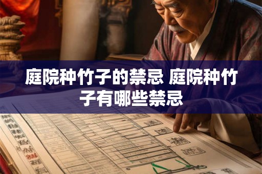 庭院种竹子的禁忌 庭院种竹子有哪些禁忌