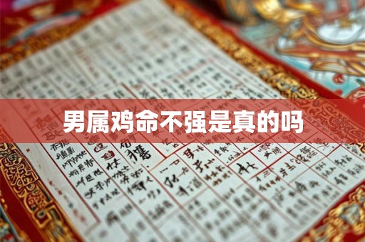 男属鸡命不强是真的吗