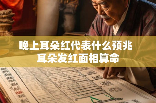 晚上耳朵红代表什么预兆  耳朵发红面相算命