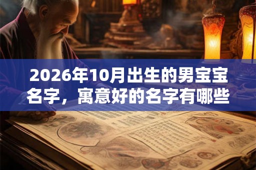2026年10月出生的男宝宝名字，寓意好的名字有哪些？