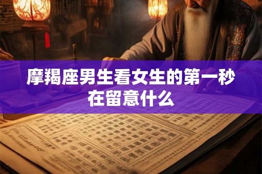 摩羯座男生看女生的第一秒在留意什么