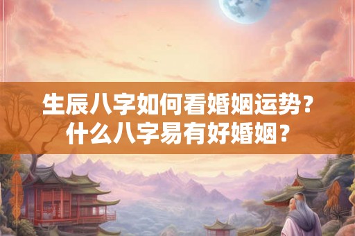 生辰八字如何看婚姻运势？什么八字易有好婚姻？