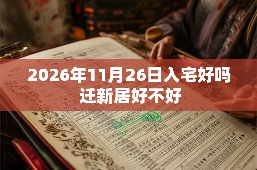2026年11月26日入宅好吗 迁新居好不好
