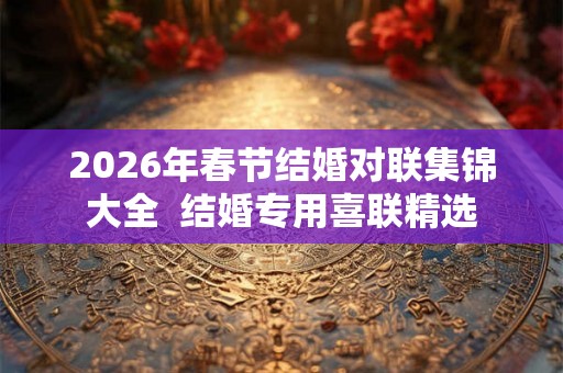 2026年春节结婚对联集锦大全  结婚专用喜联精选