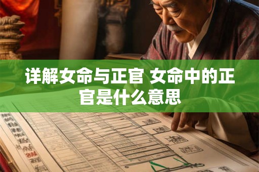 详解女命与正官 女命中的正官是什么意思